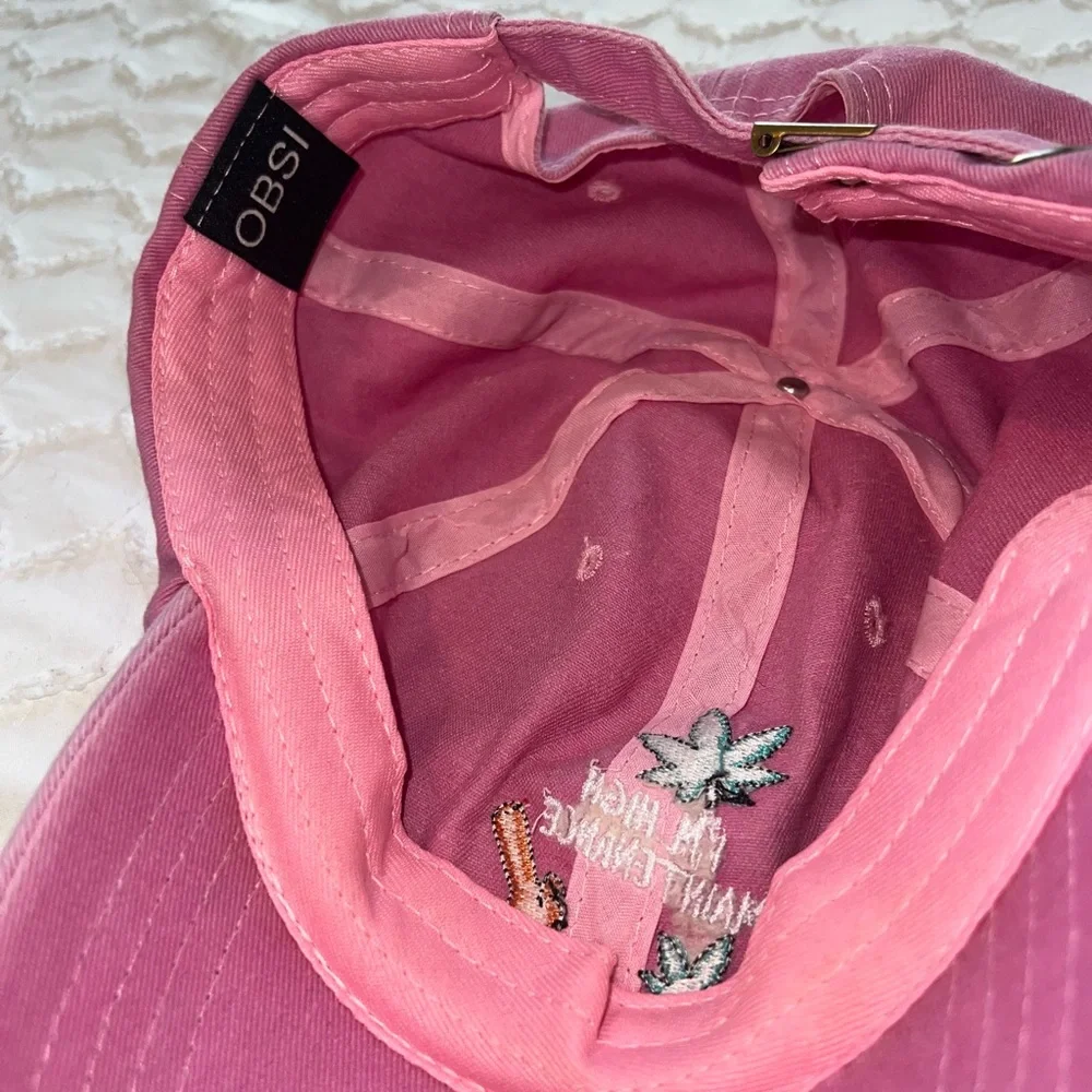 NWOT OBSI “High Maintenance” Fun Pink Embroidered Cap